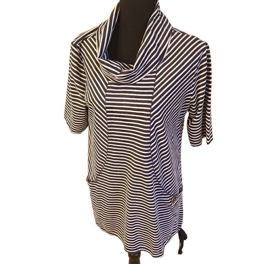 Neon Buddha Womens Rhapsody Cotton Blend Stripe Top Medium